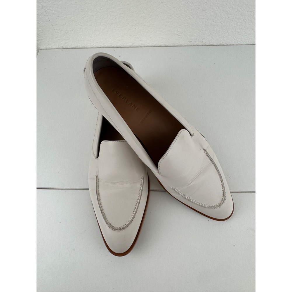 Everlane The Modern Loafer in Bone Leather Womens 9.5 Capsule Preppy‎ Minimalist